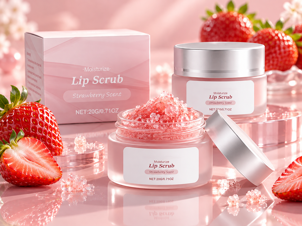 Gentle Exfoliating Strawberry Lip Scrub