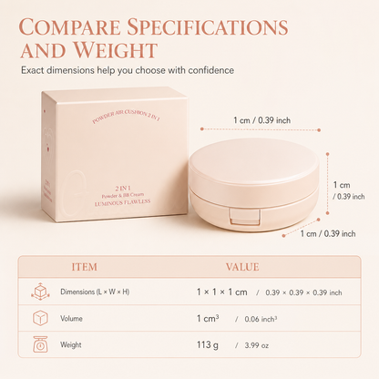 2-in-1 Air Cushion BB Cream & Pressed Powder — Flawless Base Made Simple
